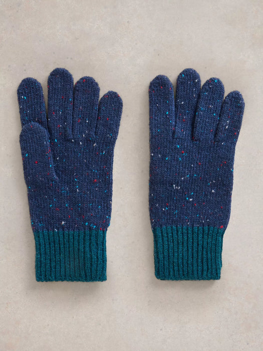 White Stuff Men's Albie Knit Gloves In Navy Multi