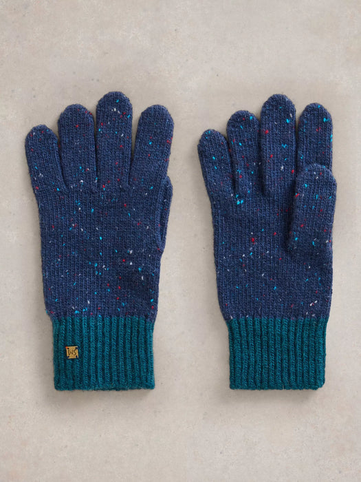 White Stuff Men's Albie Knit Gloves In Navy Multi