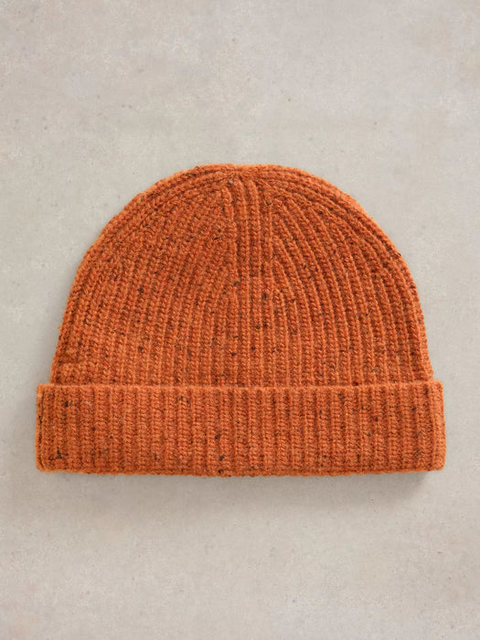 White Stuff Men's Albie Rib Knit Beanie In Dark Orange