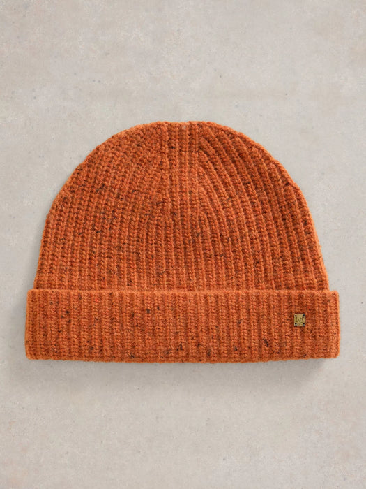 White Stuff Men's Albie Rib Knit Beanie In Dark Orange