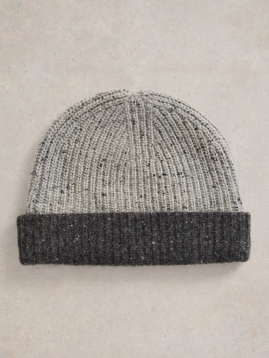 White Stuff Men's Albie Rib Knit Beanie In Grey Multi