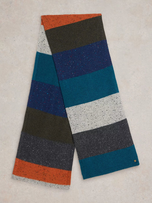 White Stuff Men's Albie Knit Scarf In Grey Multi