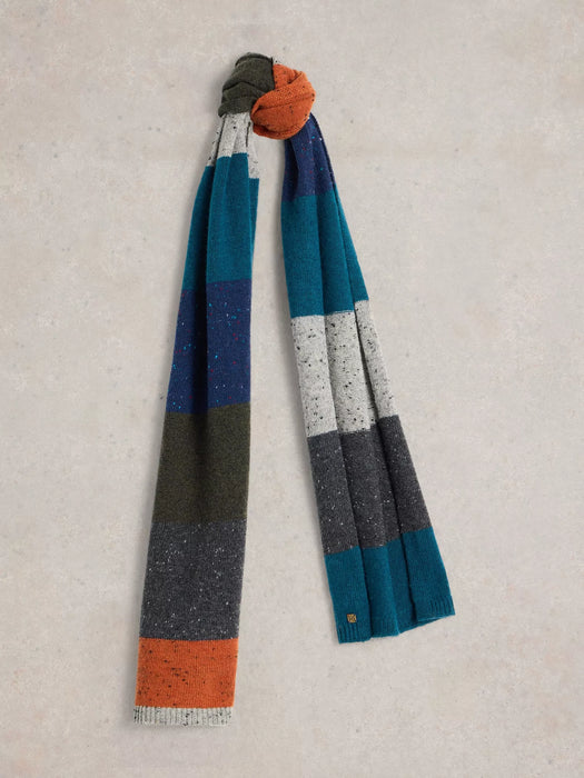 White Stuff Men's Albie Knit Scarf In Grey Multi