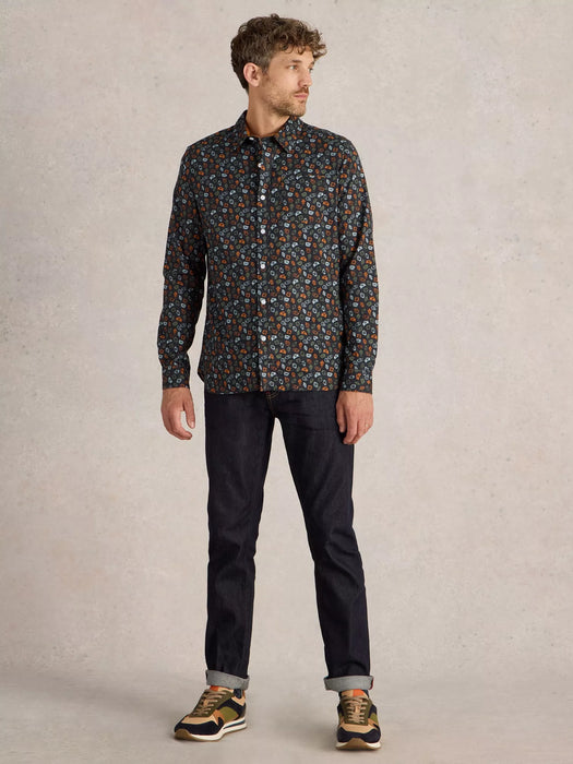 White Stuff Men's Clock Printed Shirt In Navy Print