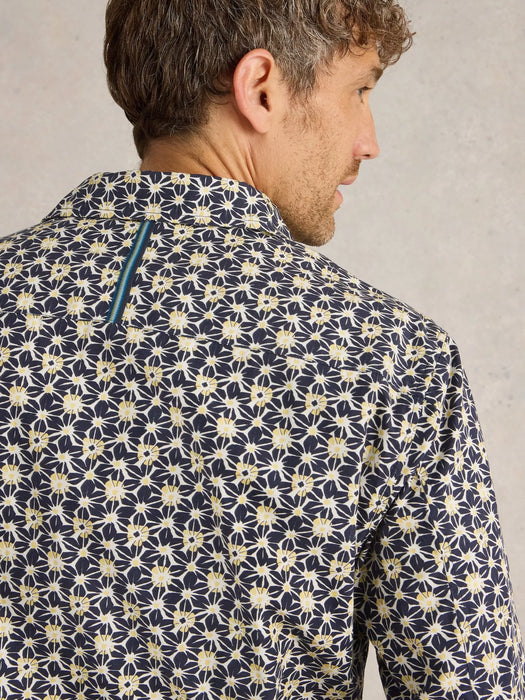 White Stuff Men's Fuji Flower Printed Shirt In Navy Print