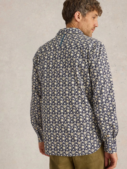 White Stuff Men's Fuji Flower Printed Shirt In Navy Print