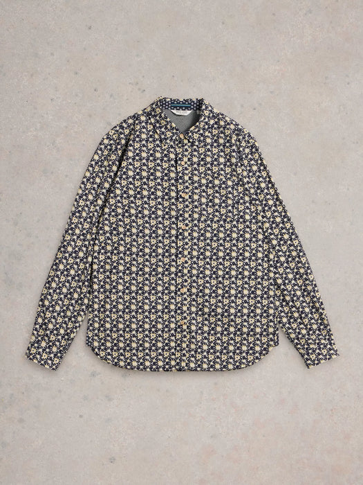 White Stuff Men's Fuji Flower Printed Shirt In Navy Print