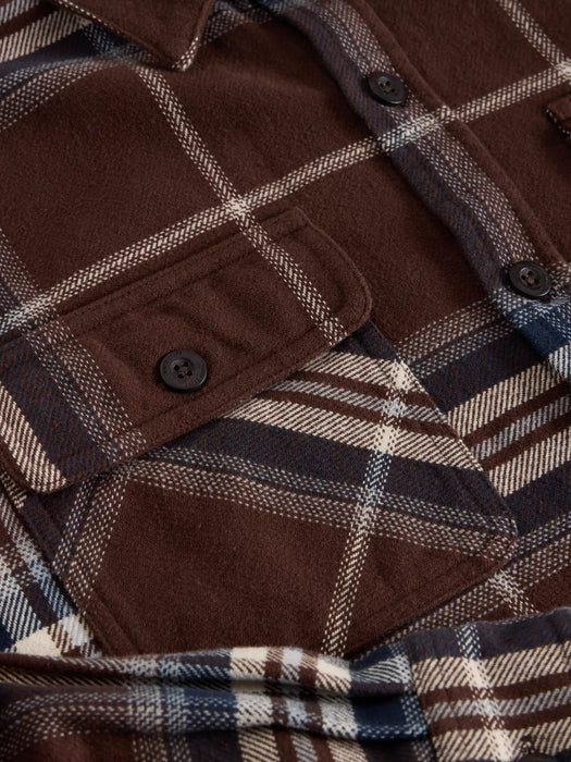 White Stuff Men's Darwen Check Woven Overshirt In Brown Multi