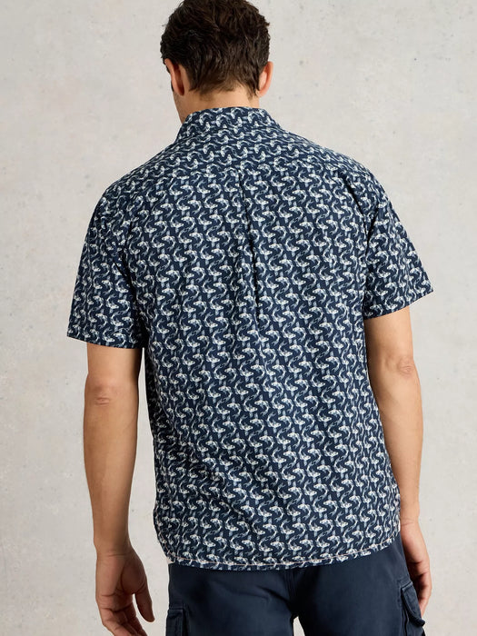 White Stuff Men's Finsbury Koi Printed Shirt In Navy Print
