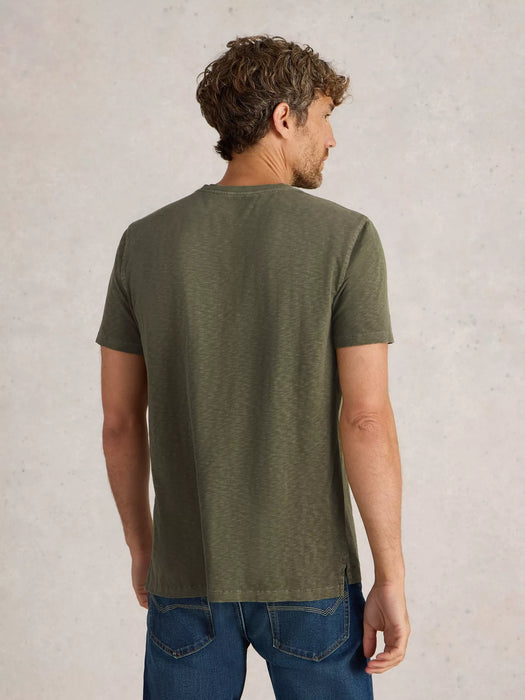 White Stuff Men's Abersoch Short Sleeve Tee In Khaki Green