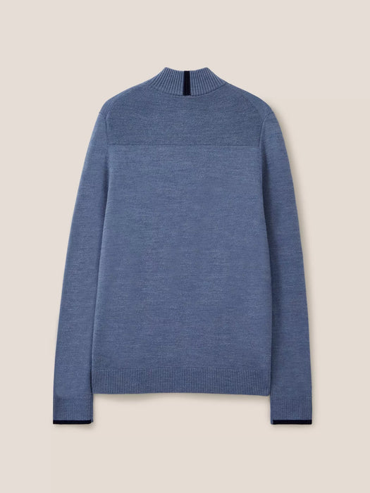 White Stuff Men's Newport Merino Jumper In Chambray Blue