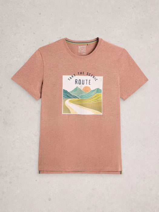 White Stuff Men's Abersoch Graphic Scene Bike In Pink Print