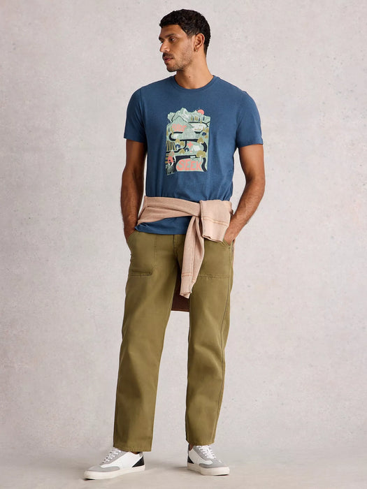 White Stuff Men's Abersoch Graphic Ride Seek In Blue Print