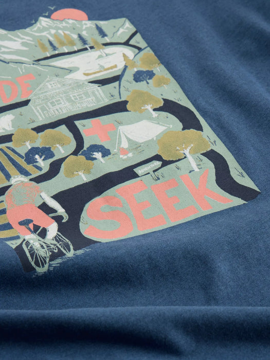 White Stuff Men's Abersoch Graphic Ride Seek In Blue Print