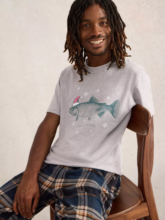 White Stuff Men's Jingle Scales Graphic Tee In Gey Print