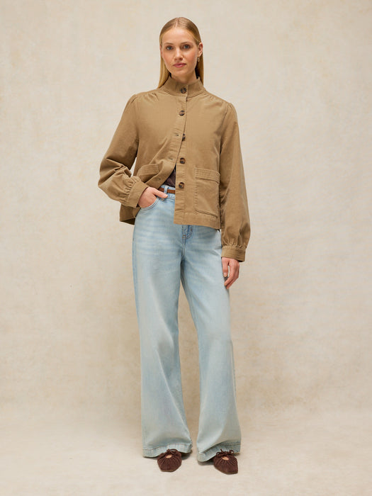 White Stuff Mila Cord Jacket In Light Green