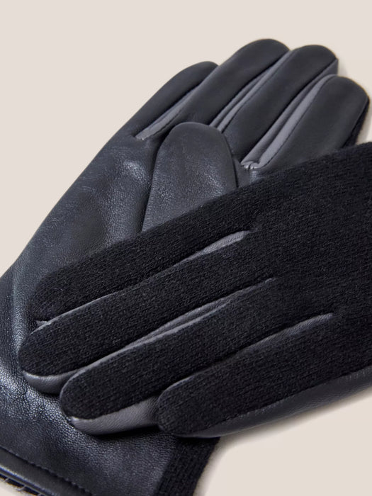 White Stuff Women's Lucie Leather Gloves In Pure Black