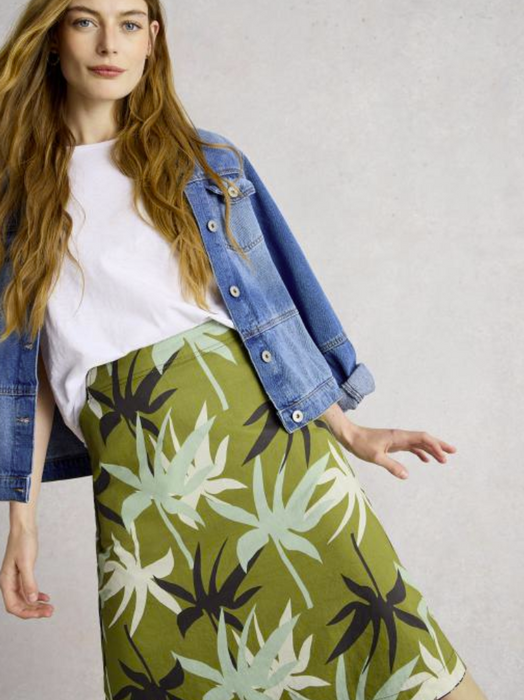 White Stuff Women's Nell Printed Reversible Skirt In Navy Multi