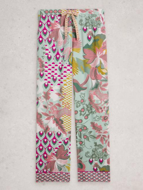 White Stuff Women's Nina PJ Bottom In Green Multi