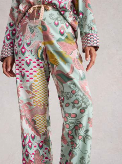White Stuff Women's Nina PJ Bottom In Green Multi