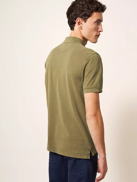 White Stuff Men's Utility Polo - Khaki Green