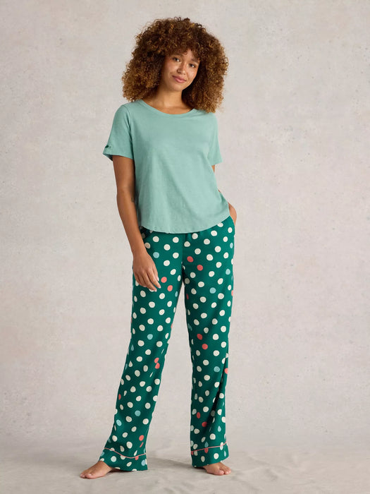 White Stuff Women's Tessa PJ Set In Teal Multi