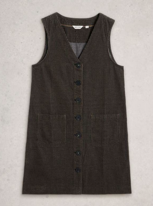 White Stuff Women's Rose Cord Pinny In Dark Navy