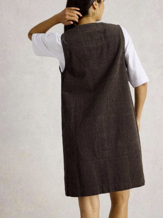 White Stuff Women's Rose Cord Pinny In Dark Navy