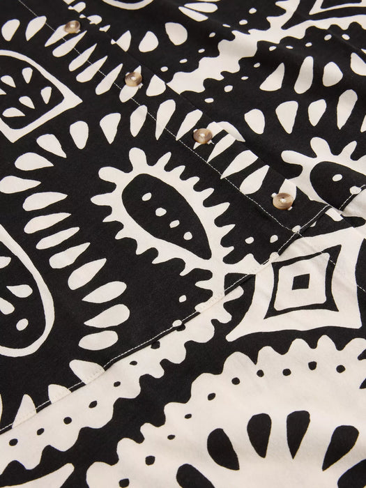 White Stuff Women's Rua Jersey Shirt Midi Dress In Black Print