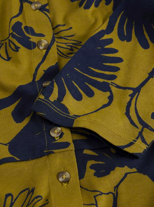 White Stuff Women's Rua Jersey Collared Shirt Dress In Green Multi