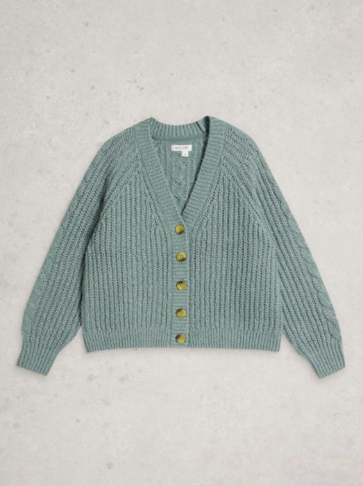 White Stuff Women's Sally Slub Cardigan In Dust Green