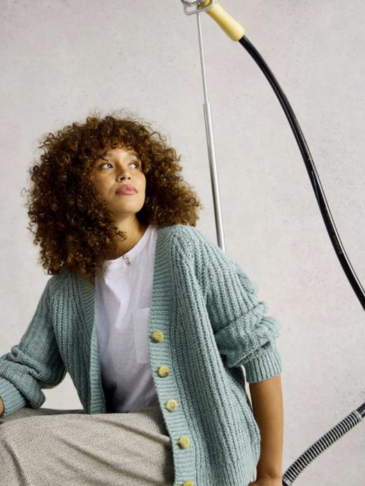 White Stuff Women's Sally Slub Cardigan In Dust Green