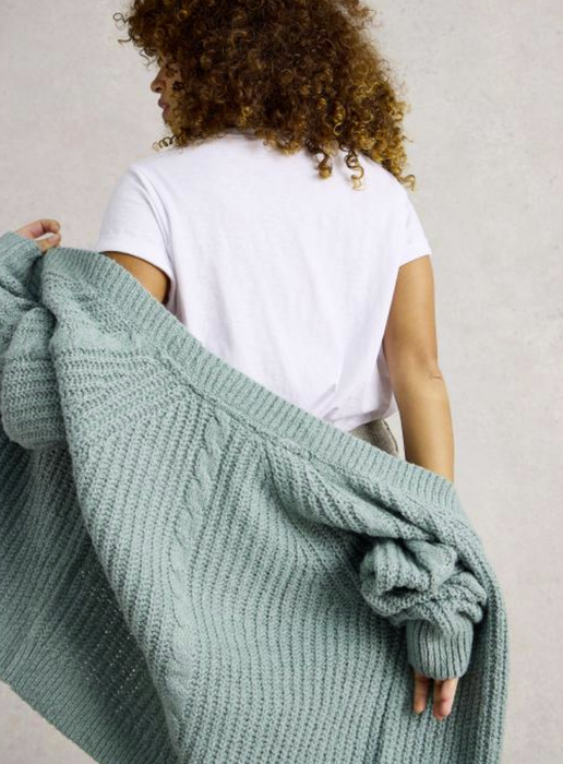 White Stuff Women's Sally Slub Cardigan In Dust Green