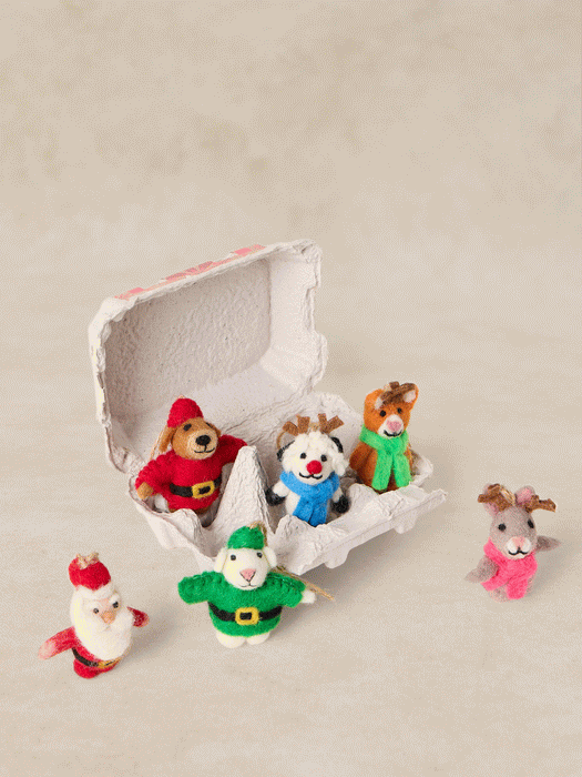 White Stuff Santa And Friends Egg Box