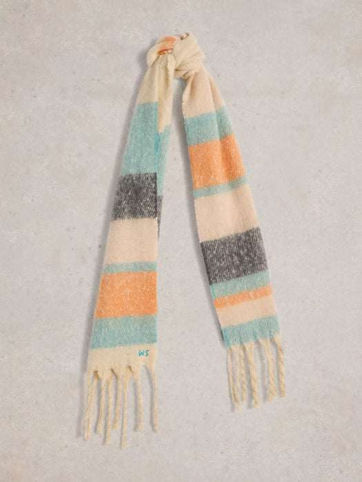 White Stuff Women's Shelly Skinny Scarf In Natural Multi