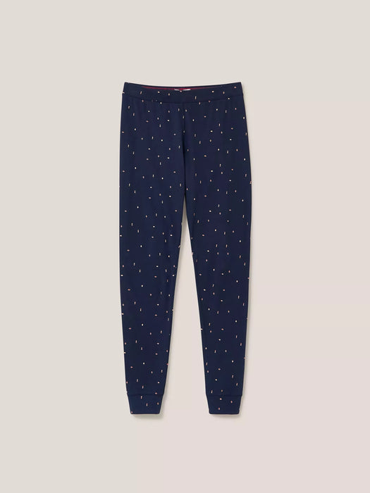 White Stuff Women's Selena Jersey PJ Legging In Navy Multi