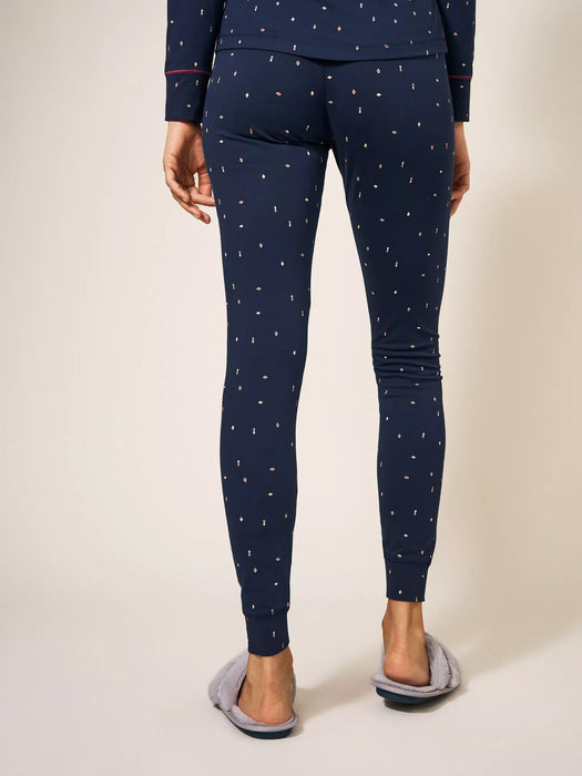 White Stuff Women's Selena Jersey PJ Legging In Navy Multi