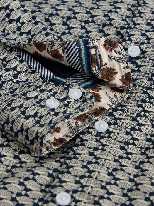 White Stuff Men's Fish Printed Shirt In Navy Multi