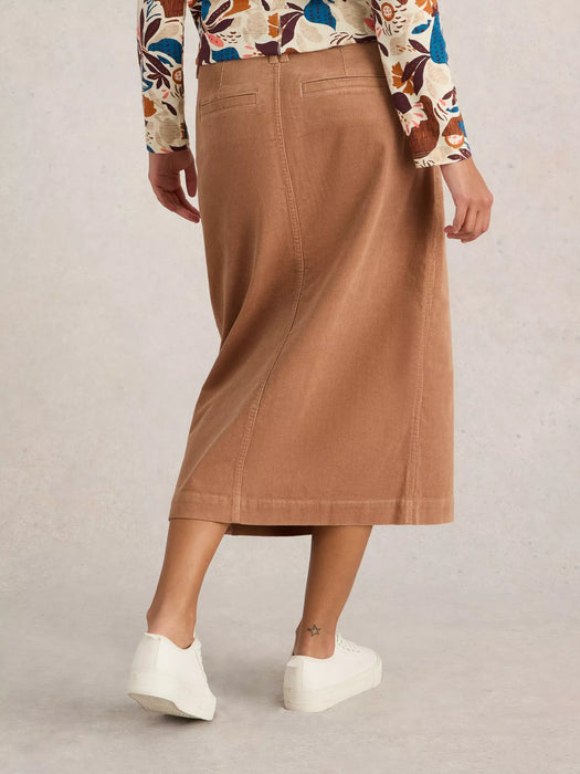 White Stuff Women's Maren Organic Cord Skirt In Light Natural