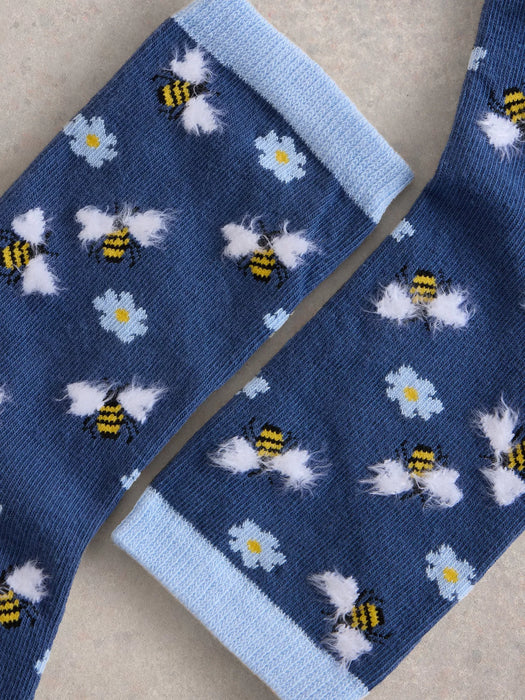 White Stuff Women's Fluffy Bee Ankle Sock