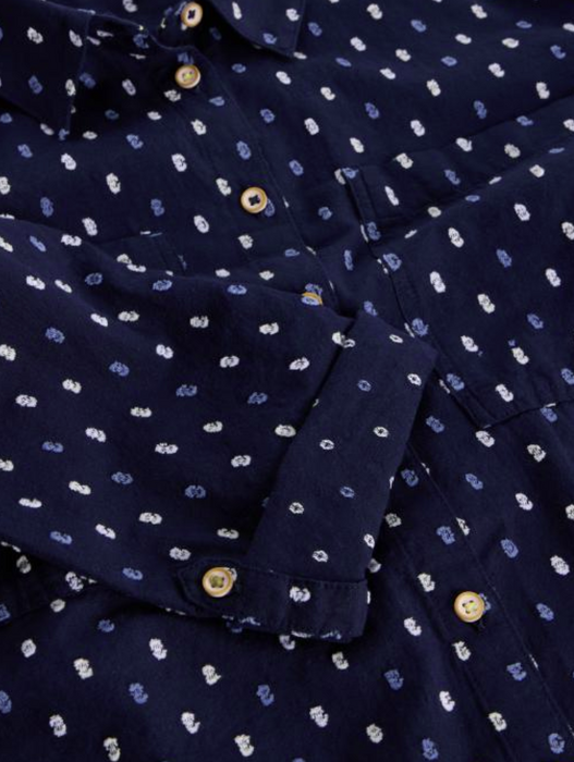 White Stuff Women's Sophie Longline Shirt In Navy Multi