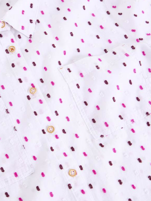 White Stuff Women's Sophie Organic Cotton Shirt In White Multi