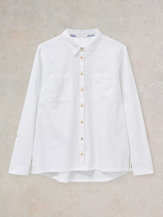 White Stuff Women's Sophie Organic Cotton Shirt In Pale Ivory