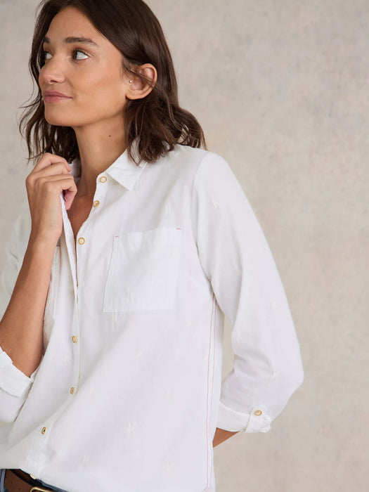 White Stuff Women's Sophie Organic Cotton Shirt In Pale Ivory