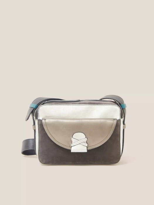 White Stuff Women's Lola Leather Camera Bag In Grey Multi