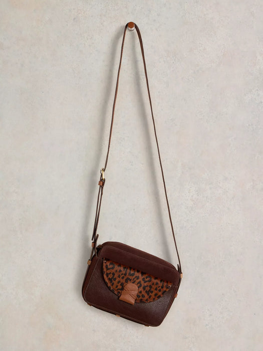 White Stuff Women's Lola Leather Camera Bag In Brown Multi