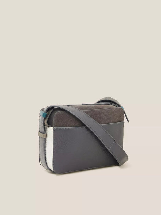 White Stuff Women's Lola Leather Camera Bag In Grey Multi