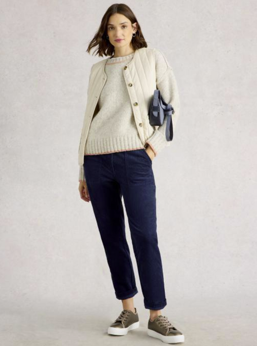 White Stuff Women's Twister Cord Trouser In Dark Navy