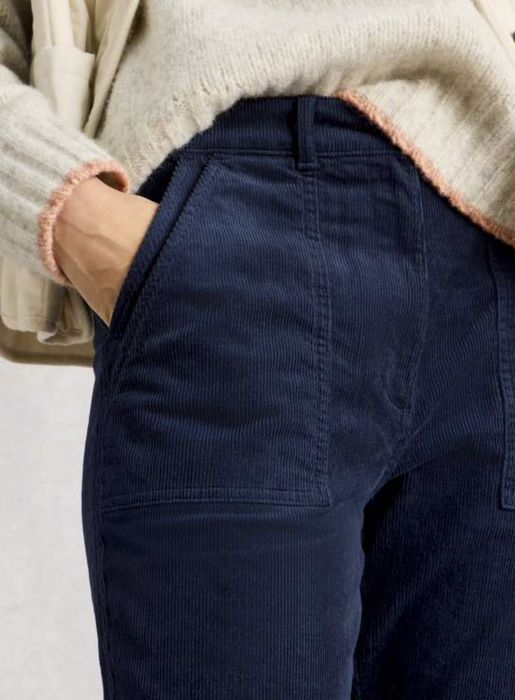 White Stuff Women's Twister Cord Trouser In Dark Navy