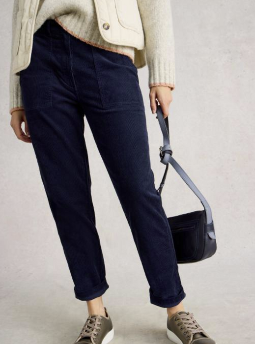 White Stuff Women's Twister Cord Trouser In Dark Navy
